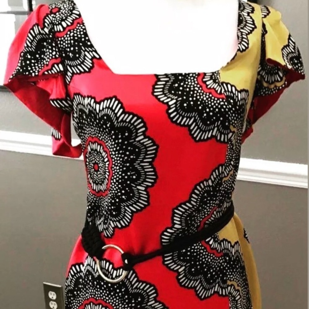 Yoana Baraschi Anthropologie print Dress. Size 6